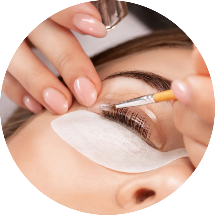 Professional eyelash enhancement session